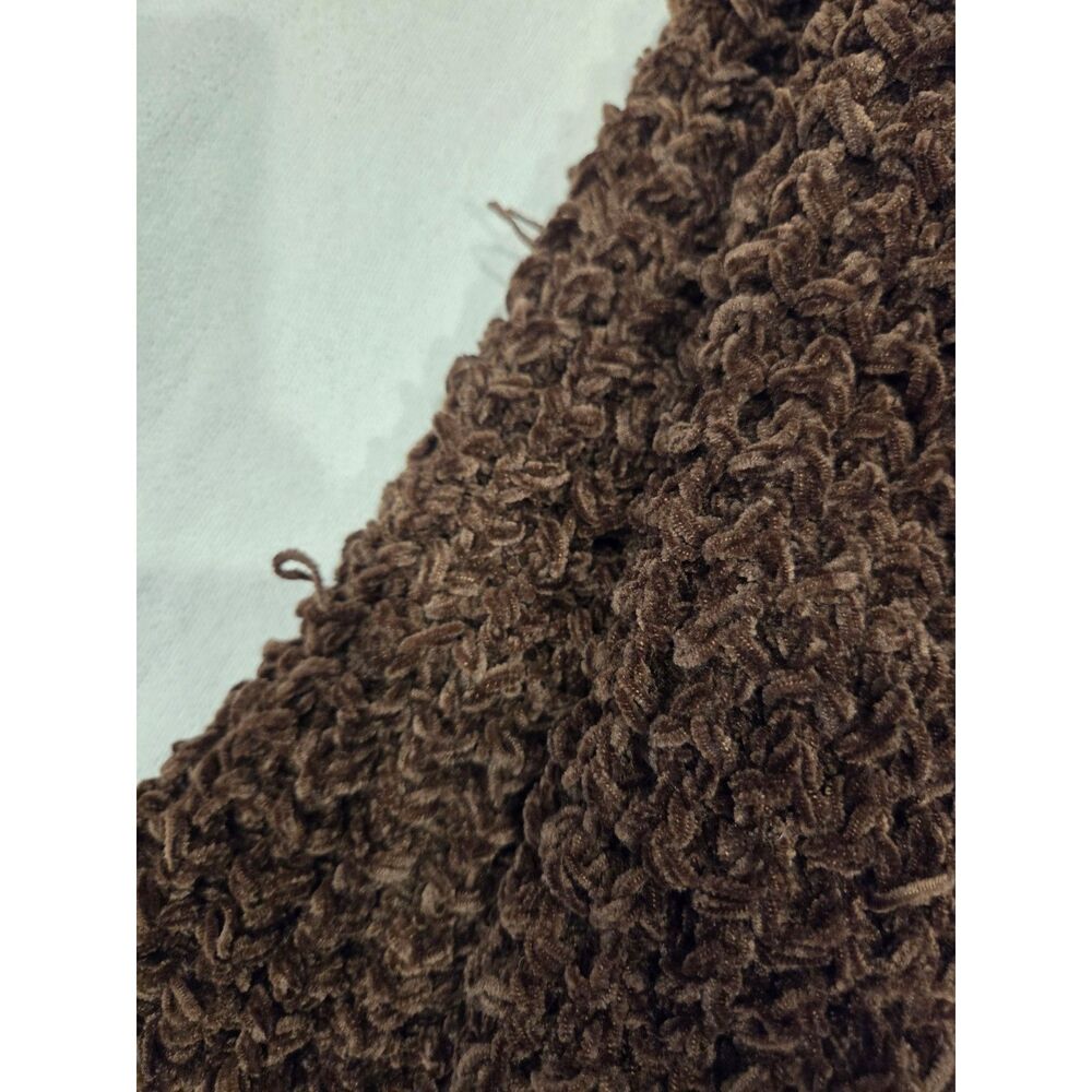 Tahari Home Brown Decorative Throw Textured Chunky Knit NWT with flaws